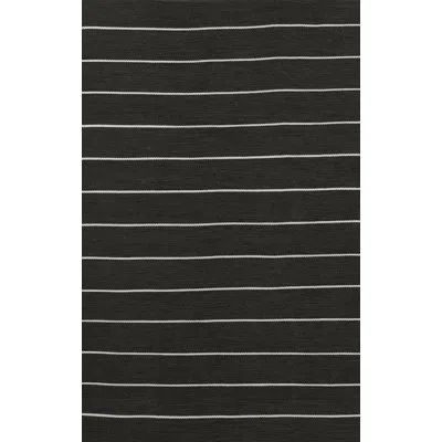 Erin Gates By Momeni River Fine Black Hand Woven Pet Indoor Outdoor Rug