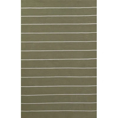 Erin Gates By Momeni River Fine Green Hand Woven Pet Indoor Outdoor Rug