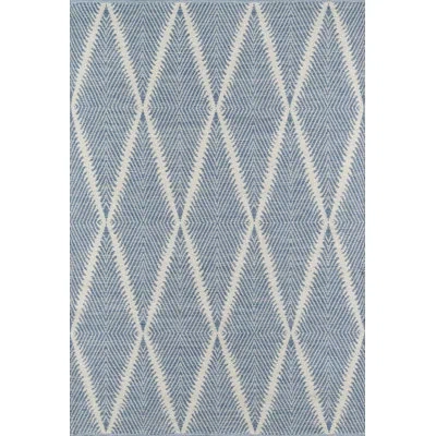 Erin Gates By Momeni River Geometric Handmade Flatweave Area Rug In Denim