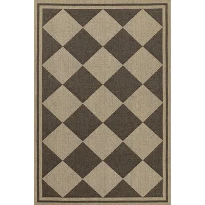 Erin Gates By Momeni Saybrook Diamond Indoor/outdoor Area Rug In Brown;cream