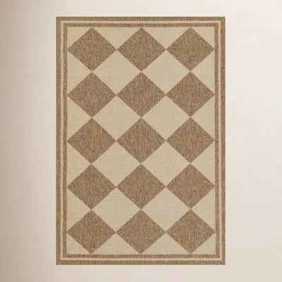 Erin Gates By Momeni Saybrook Diamond Natural Indoor / Outdoor Area Rug In Tan