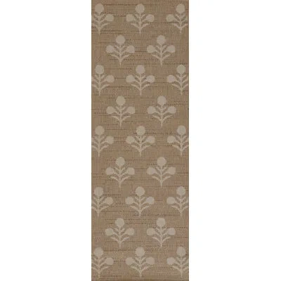 Erin Gates By Momeni Saybrook Floral Power Loom Polypropylene Plastic Indoor / Outdoor Area Rug In Beige/brown In Brown;beige