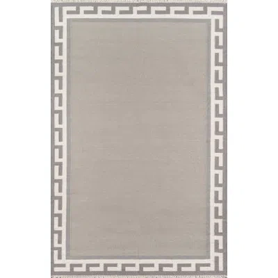 Erin Gates By Momeni Thompson Hinkley Handmade Flatweave Wool Gray Rug