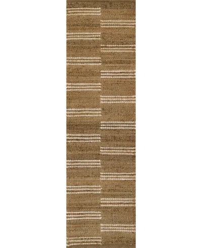 Erin Gates Crescent Cre-1 2'3"x8' Runner Area Rug In Brown