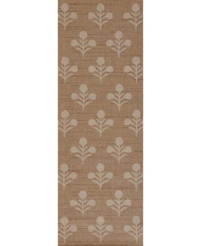 Erin Gates Saybrook Say-2 2'7"x7'6" Runner Area Rug In Brown