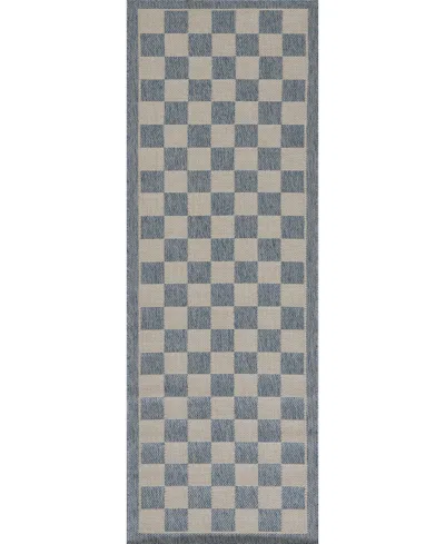 Erin Gates Saybrook Say-3 2'7"x7'6" Runner Area Rug In Blue
