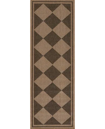 Erin Gates Saybrook Say-4 2'7"x7'6" Runner Area Rug In Brown