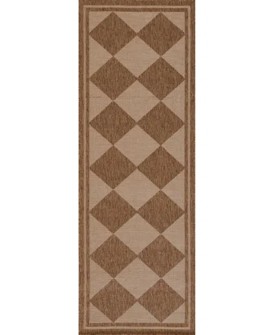 Erin Gates Saybrook Say-4 2'7"x7'6" Runner Area Rug In Brown
