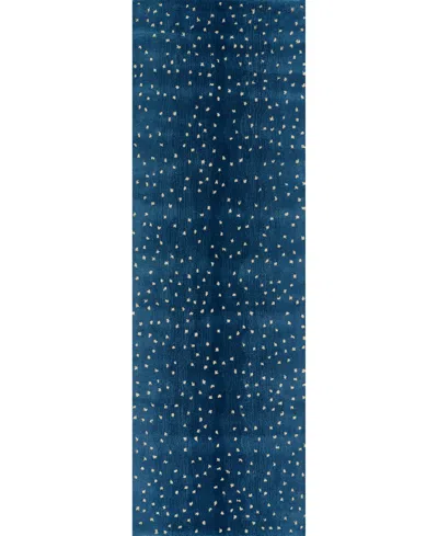 Erin Gates Woodland Wod-1 2'6"x12' Runner Area Rug In Blue