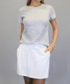 Erin Gray French Terry City Skort In White In White