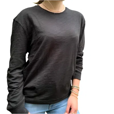 Erin Gray Light Sweatshirt Tee In Black
