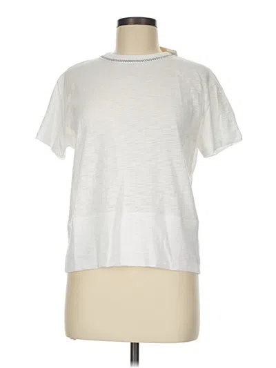 Erin Gray Short Sleeve Top White Mock Neckline Tops
