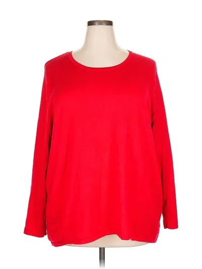 Pre-owned Erin London 3/4 Sleeve T-shirt In Red