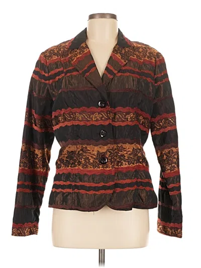 Pre-owned Erin London Blazer Jacket In Brown