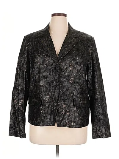 Pre-owned Erin London Blazer Jacket In Gold
