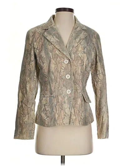 Pre-owned Erin London Blazer Jacket In Gold
