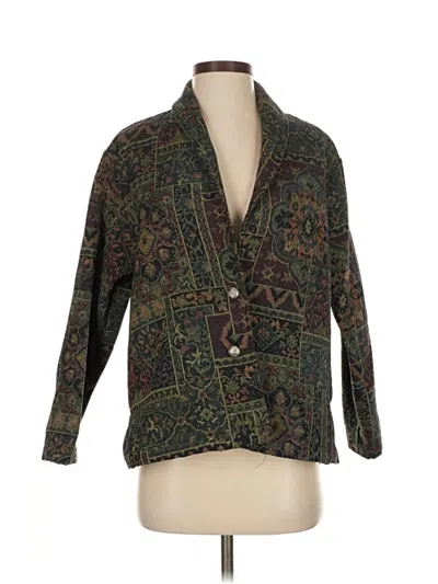 Pre-owned Erin London Blazer Jacket In Green