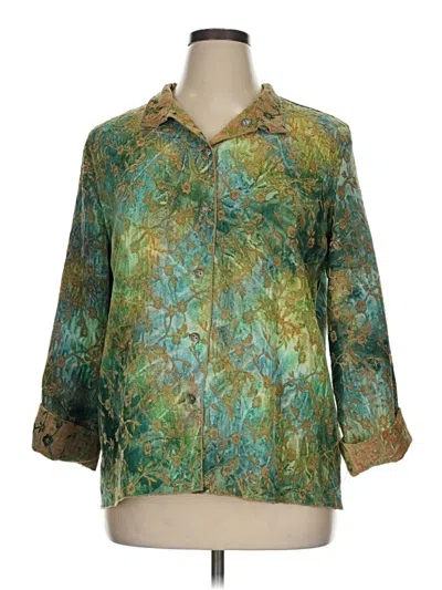 Pre-owned Erin London Blazer Jacket In Green