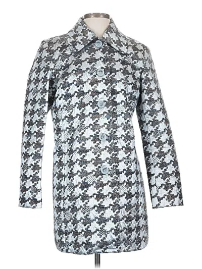 Pre-owned Erin London Coat In Silver