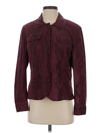 Pre-owned Erin London Jacket In Burgundy