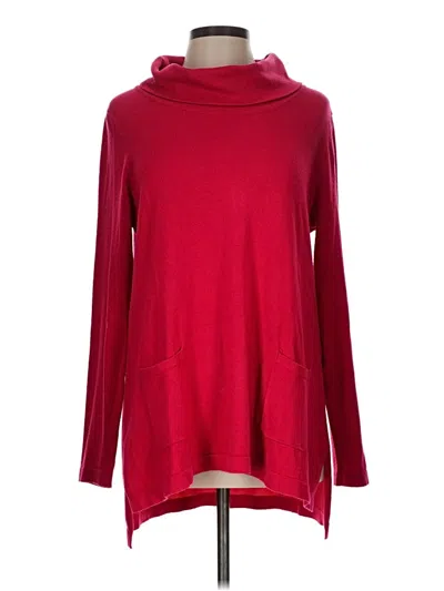Pre-owned Erin London Long Sleeve Turtleneck In Red