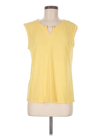 Pre-owned Erin London Sleeveless Blouse In Yellow