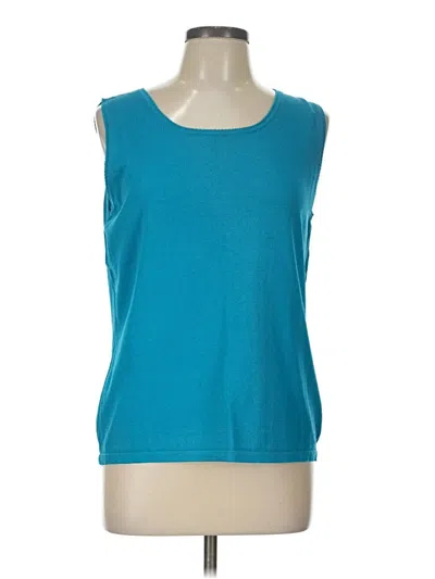 Pre-owned Erin London Sleeveless T-shirt In Teal