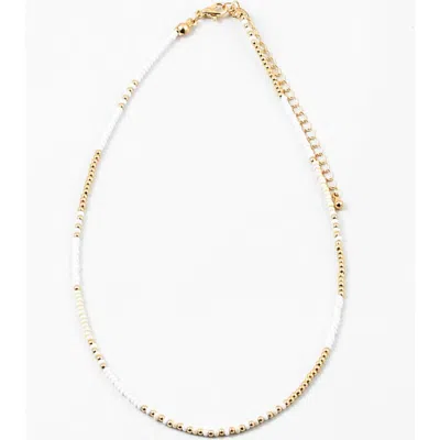 Erin Mcdermott Jewelry 30a Sands Tiny Beaded Necklace In White