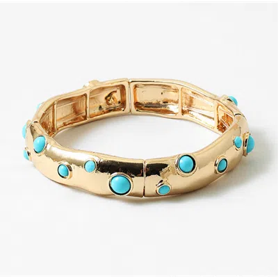 Erin Mcdermott Jewelry Capri Coast Turquoise And Gold Bracelet