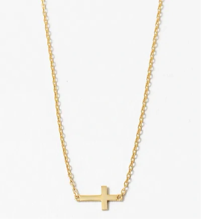 Erin Mcdermott Jewelry Dainty Gold Cross Necklace