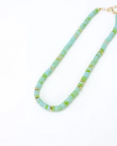 Erin Mcdermott Jewelry Double Mint Resin Necklace In Green