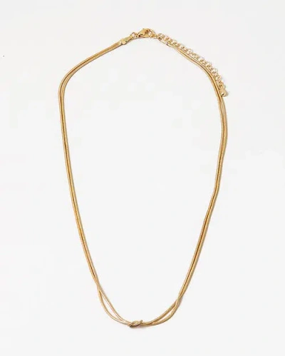 Erin Mcdermott Jewelry Double-strand Love Knot Necklace In Gold
