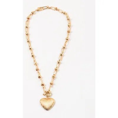 Erin Mcdermott Jewelry Full Heart Necklace In Gold