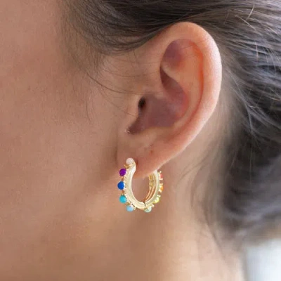 Erin Mcdermott Jewelry Happiness Huggie Hoops In Gold