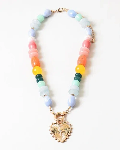 Erin Mcdermott Jewelry Serendipity Heart Necklace In Blue