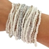 Erin Mcdermott Jewelry Shades Of White Bracelet Stack In White