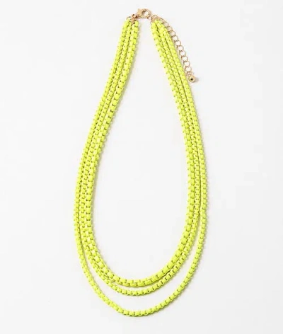 Erin Mcdermott Jewelry Triple Strand Neon In Yellow