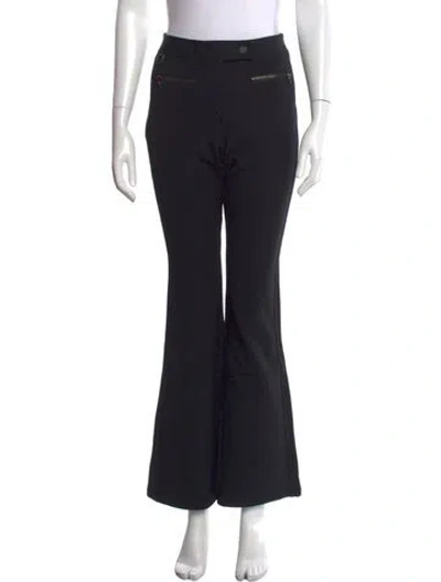 Pre-owned Erin Snow Flared Pants In Black