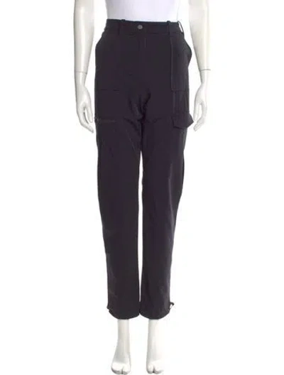 Pre-owned Erin Snow Nylon Straight Leg Pants In Black
