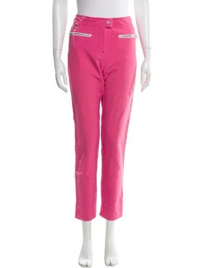 Pre-owned Erin Snow Nylon Straight Leg Pants In Pink