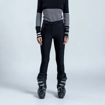 Erin Snow Olivia High Rise Pant In Metallic Racer In Black