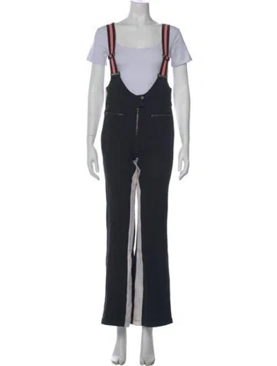 Pre-owned Erin Snow Scoop Neck Jumpsuit In Gray