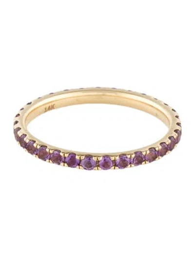 Pre-owned Eriness 14k Amethyst Eternity Band In Multi