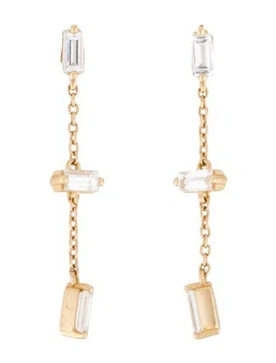 Pre-owned Eriness 14k Diamond Drop Earrings In Multi