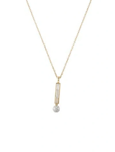 Pre-owned Eriness 14k Diamond Orb Pendant Necklace, 18" In Multi