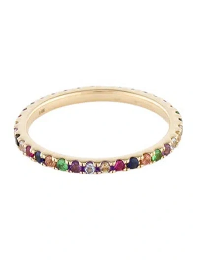Pre-owned Eriness 14k Multicolor Eternity Band