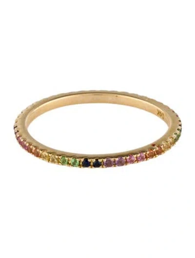 Pre-owned Eriness 14k Multistone Rainbow Eternity Band