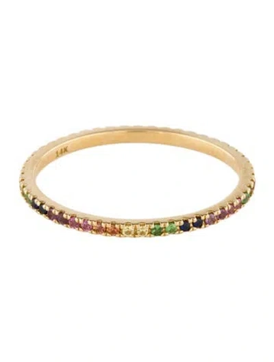 Pre-owned Eriness 14k Multistone Rainbow Eternity Band