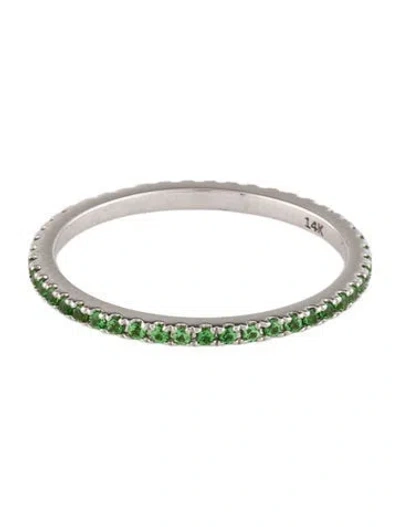 Pre-owned Eriness 14k Orange Sapphire Eternity Band In Multi