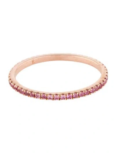 Pre-owned Eriness 14k Pink Sapphire Eternity Band In Multi